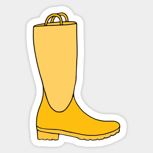 Yellow Rain Boots Sticker